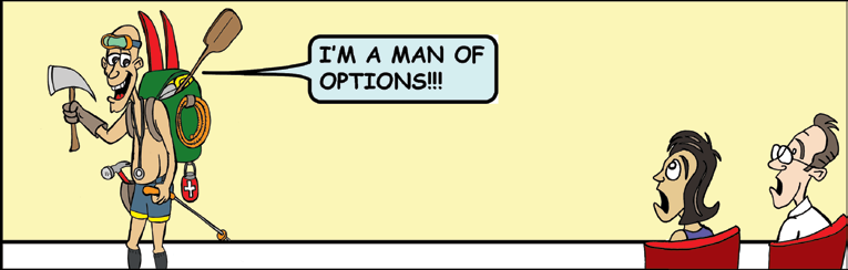 Original cartoon for Are You Keeping Your Options Open?